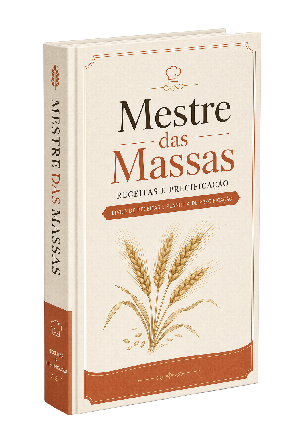 Mockup do ebook de receitas calibradas de massas artesanais